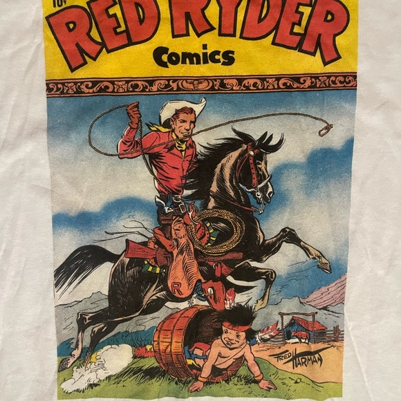 Vintage 1990 Red Ryder Comic Book Promo Tee 90s Shirt Rare Single Stitch Sz L - Picture 2 of 6